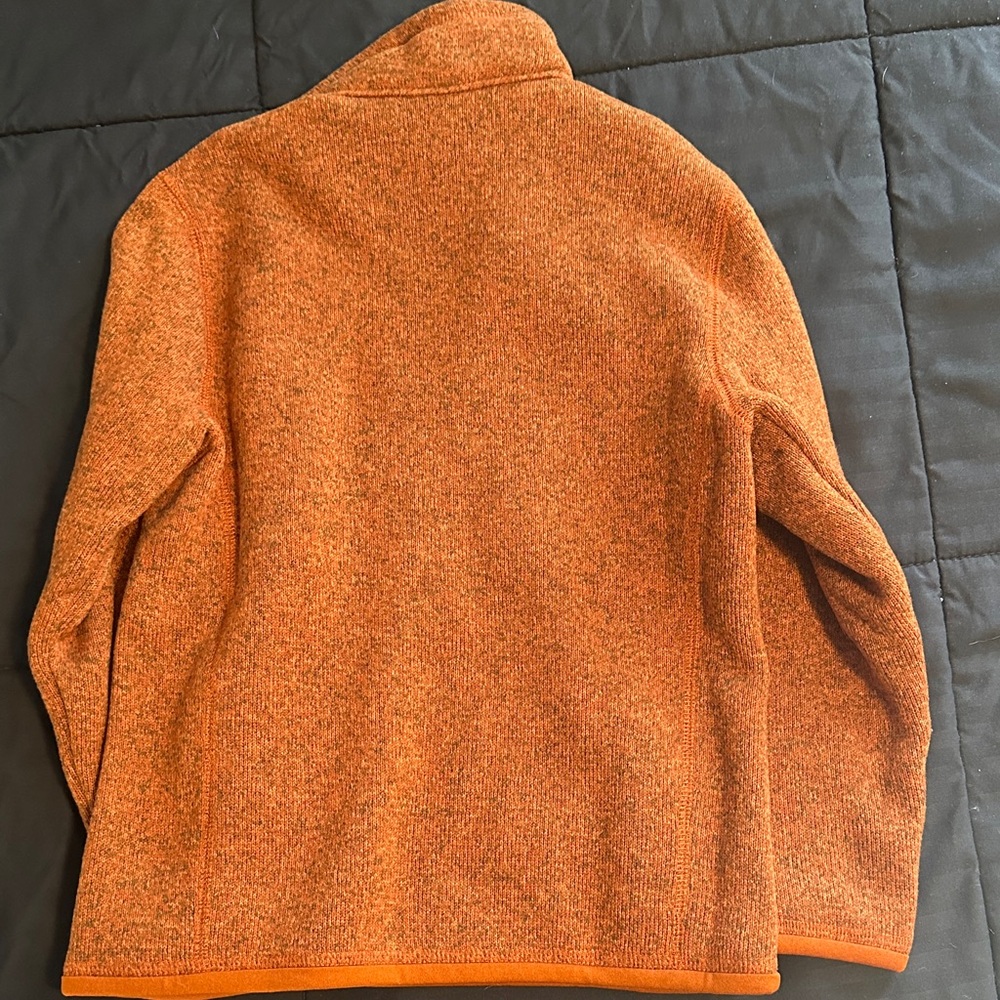 EUC Patagonia Orange Quarter-Zip Fleece Pullover Boys size XS - Picture 5 of 5